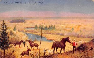 Cattle Ranche in the Northwest Cowboy Unused 