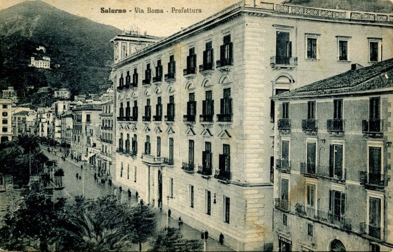 Italy - Salerno. Government Offices on Rome St.  (Passed Naval Censor)