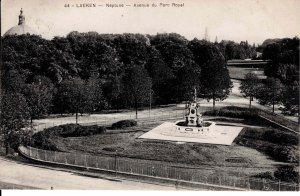 Belgium Postcard 1912 Posted Laeken Neptune Avenue de Park Royal B&W Belgie