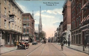 Trenton New Jersey NJ North Warren Street c1910 Vintage Postcard