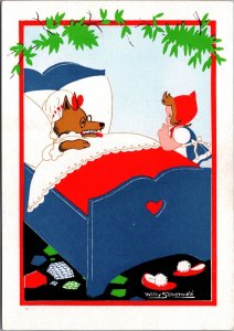 Willy Schermele Roodkapje Little Red Riding Hood Vintage Postcard BS23