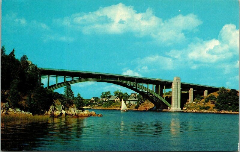 Piatt Andrew Bridge Gloucester Massachusetts MA Sail Boat VTG Postcard UNP  