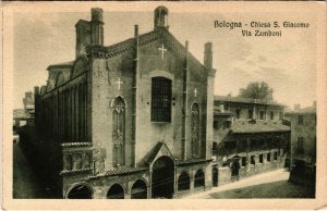 CPA BOLOGNA Chiesa S.Giacomo Via Zamboni ITALY (802669)