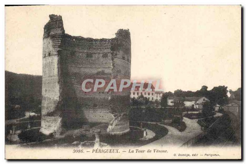 Old Postcard Perigueux Chateau La Tour de Vesone