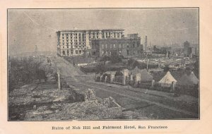 Ruins of Nob Hill & Fairmont Hotel, San Francisco, CA, Early Postcard, Unused