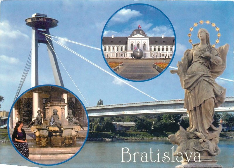 Slovakia Postcard Bratislava several sites and aspects