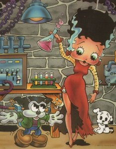 Betty Boop Halloween Mad Doctor Scientist Postcard