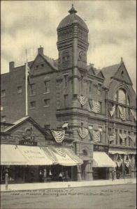 Centennial of Oranges NJ Masonic Bldg Main St. Post Office ADV on BACK PC