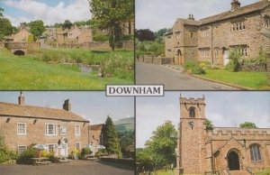 Downham Brook Assheton Arms Oldwell Hall St Leonards Church Derbyshire Postcard