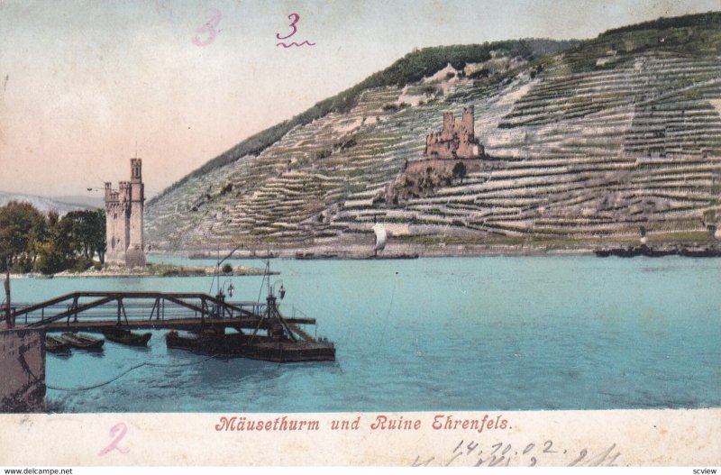 GERMANY, 1901-1907; Mausethurm Und Ruine Ehrenfels