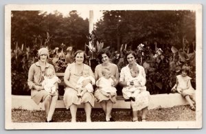 RPPC Ladies their Babies Mama's Little Girl c1920s Mothers Day Postcard G22