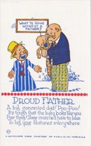 Humour Mutoscope Card The Proud Father