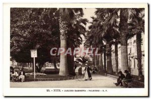 Postcard Old Nice Gambetta Palm Gardens