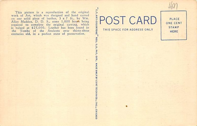 Designed By W.A. Maddox Will Rogers Art Lubbock, Texas USA