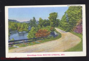 GREETINGS FROM ROUND SPRING MISSOURI ANTIQUE VINTAGE POSTCARD MO. 