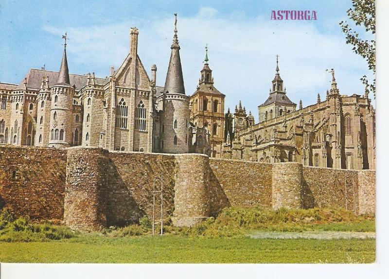 Postal 045903 : Astorga. Palacio Gaudi Catedral y Murallas