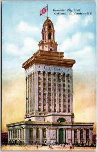 Beautiful City Hall Oakland California Building Seen in All City Parts Postcard