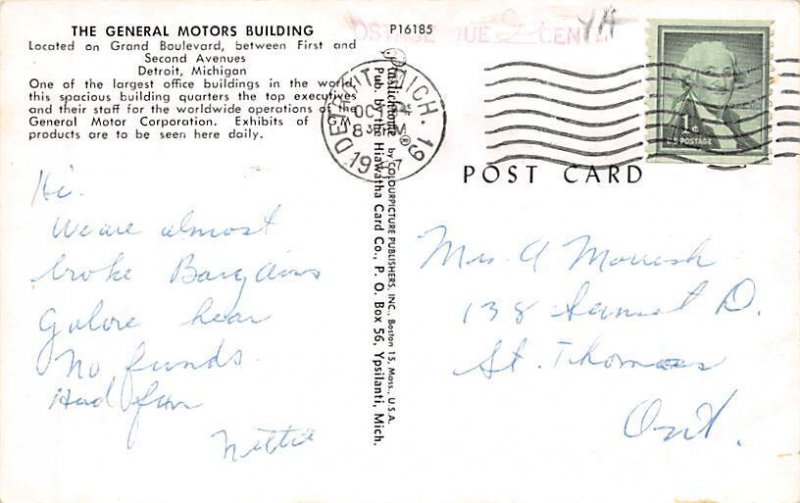 General Motor Building Largest Office Building  - Detroit, Michigan MI