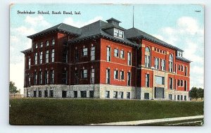 SOUTH BEND, IN Indiana~ STUDEBAKER SCHOOL 1912 St. Joseph County Postcard