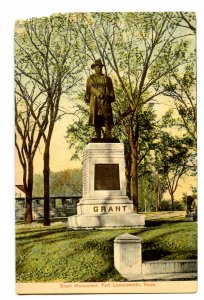 KS - Fort Leavenworth. Grant Monument     (damaged corner)