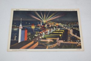 Chicago's World Fair Night View of World's Fair Grounds Postcard 36A35