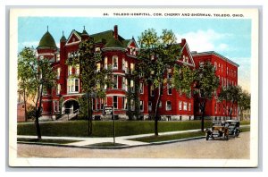 Toledo Hospital Corner of Cherry and Sherman Toledo Ohio OH UNP WB Postcard H22