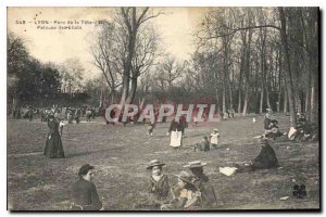 Postcard Old Lyon Parc de la Tete Gold Lawn frolics