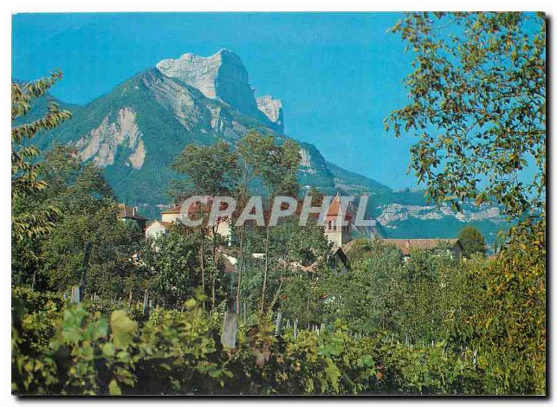 Postcard Modern Saint Ismier Isere village Dent de Crolles and the Plateau de...