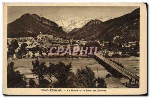 Old Postcard Digne les Bains Bleone and the bar Dourbes