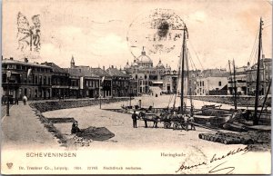 Netherlands Scheveningen Haringkade Vintage Postcard 09.72