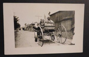 Mint Postcard Horse Wagon Wheels RPPC