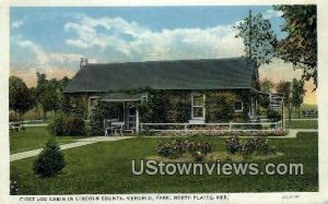 First Log Cabin, Memorial Park in North Platte, Nebraska