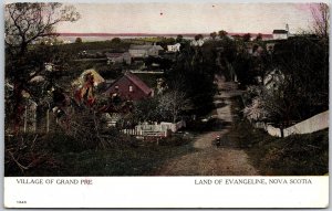 Village Of Grane Pre Land Of Evangelion Nova Scotia Canada Aerial View Postcard