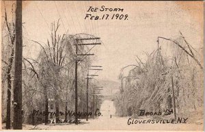 Postcard ROAD SCENE Gloversville New York NY AN3260