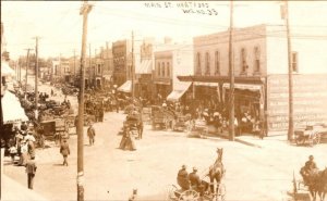 RPPC Real Photo Postcard - Main Street - Hartford, Wisconsin - 1911