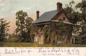 William Penn House, Fairmount Park, Philadelphia, PA, postcard, used in 1907