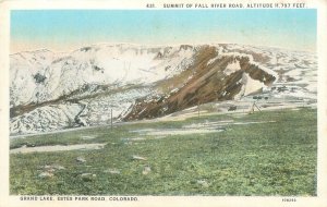 Colorado Grand Lake Estes Park Summit of Fall River Rd White Border Postcard