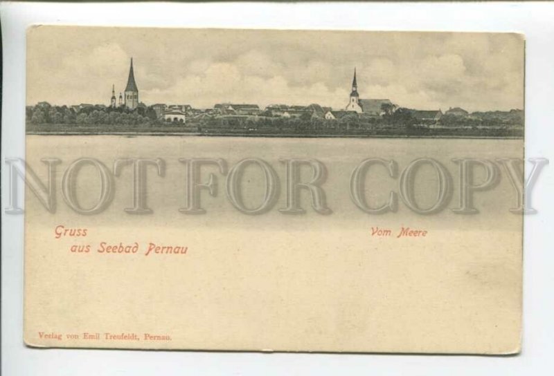 432468 Estonia Gruss aus Pernau Vintage Treufeldt postcard