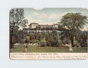 Postcard Public Library and Reading Room, Franklin Park, Boston, Massachusetts