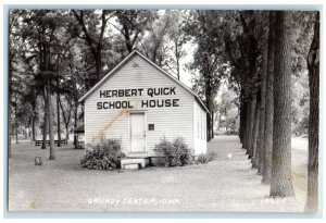 Grundy Center Iowa IA RPPC Photo Postcard Herbert Quick School House 1947