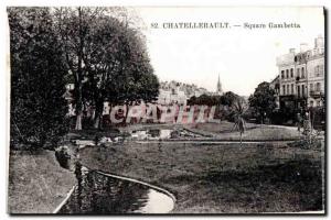 Old Postcard Chatellerault Square Gambetta