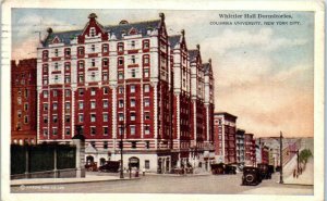 1920s Whittier Hall Dormitories Columbia University New York Postcard