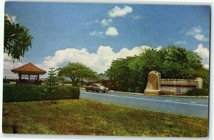 Chrome Postcard Entrance To Hickam Field The Great Airfield On Oahu Hawaii  