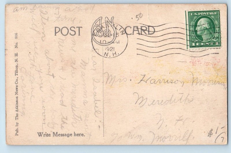 Franklin New Hampshire NH Postcard Junction Winnipesaukee Rivers Merrimac c1921