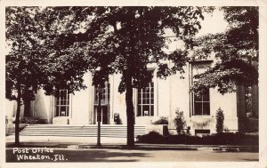 J81/ Wheaton Illinois RPPC Postcard c1930s U.S. Post Office  313