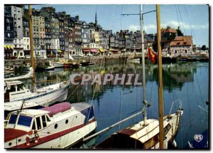 Modern Postcard Honfleur Old Basin dock Ste Catherine and Lieutenace Charter