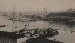 RPPC Photo Russian Navy Sevastopol Shipyard c.1920 Dreadnoughts Battleships