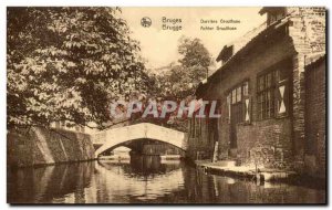 Old Postcard Bruges Behind Gruuthuuse