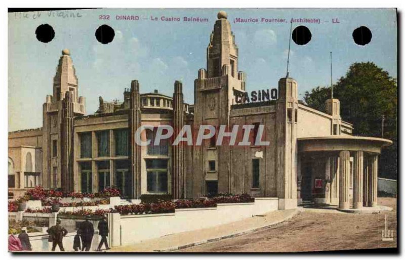 Old Postcard Dinard Casino Balneum