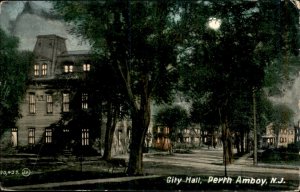 Perth Amboy NJ New Jersey City Hall c1910 Vintage Postcard